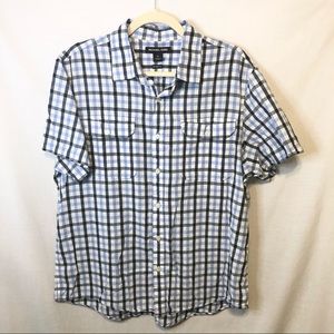 Michael Kors Plaid Casual Button Down Shirt - XL